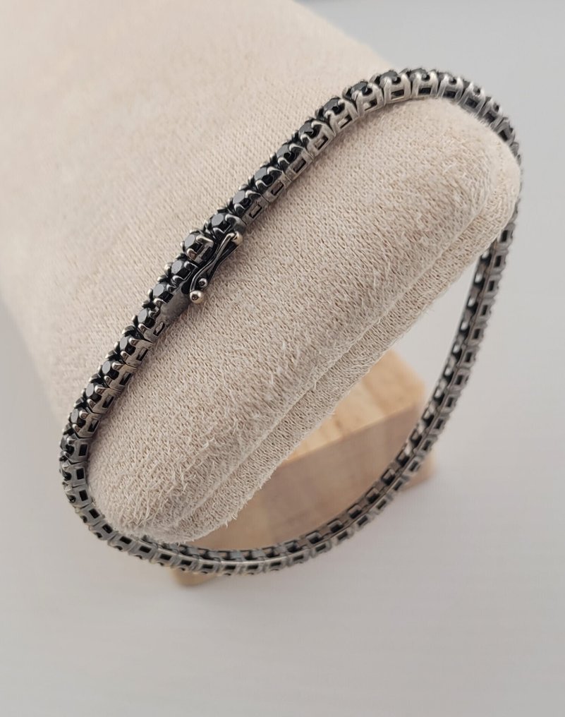 網球手鍊 - 18 克拉 白金 -  3.51ct. tw. 鉆石 (天然)  - 独家网球手链 #3.2