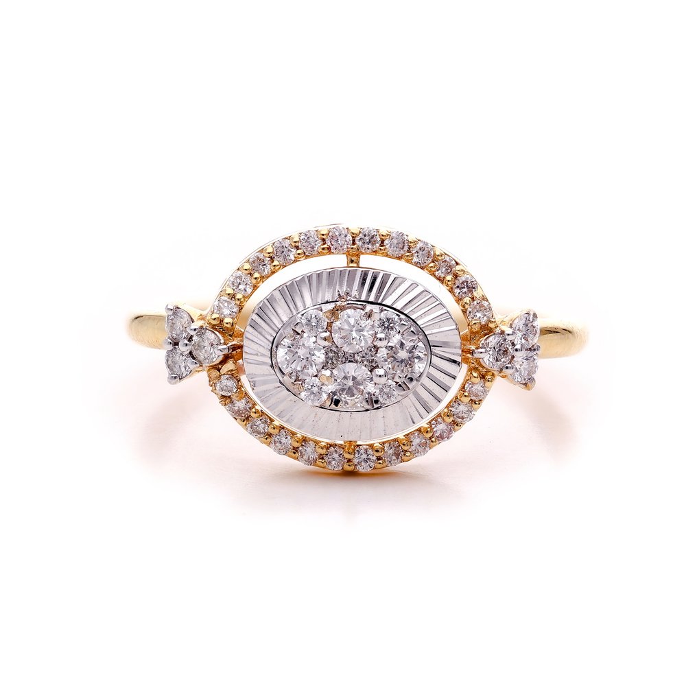 Δαχτυλίδι - 18 καράτια Κίτρινο χρυσό -  0.36ct. tw. Διαμάντι (Φυσικό) - Δαχτυλίδι θαύμα 18Κάρατ #1.0