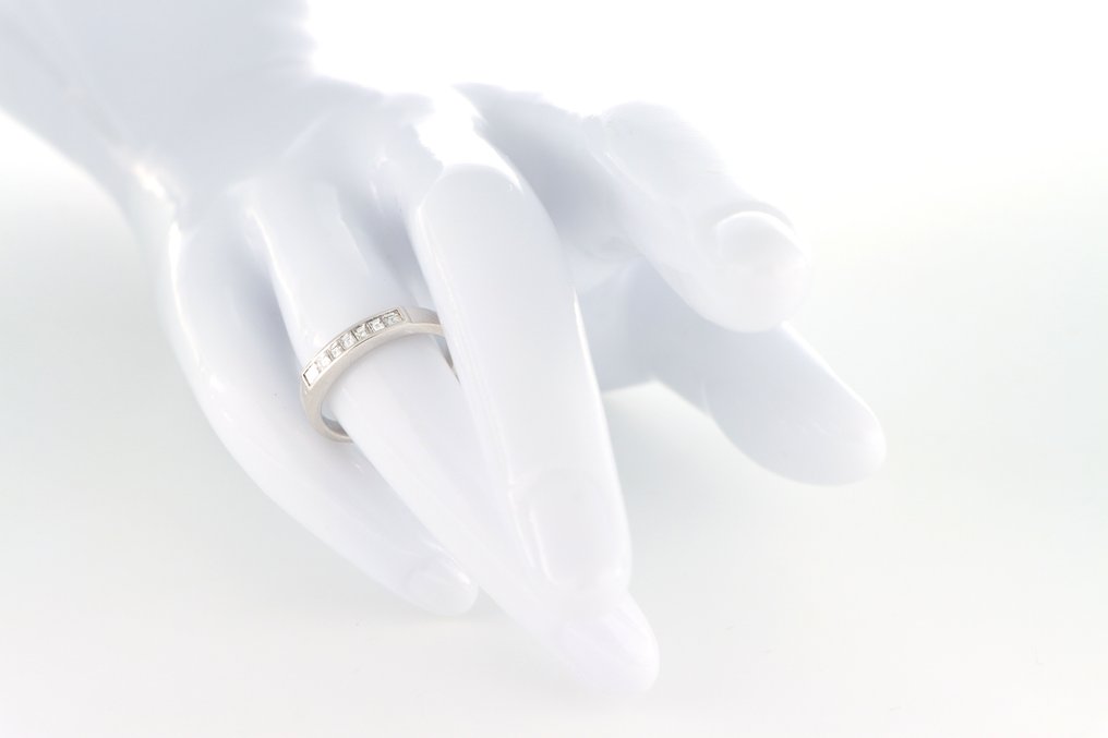 Ei pohjahintaa - Sormus - 18 kt. Valkokulta - 0.49ct. tw. Timantti (Luonnollinen) #4.3