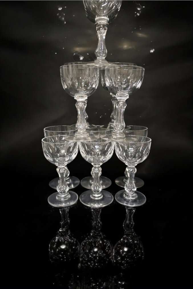Val Saint Lambert - Υπηρεσία ποτού - Οlivier - Κρύσταλλο - 12 ποτήρια, 6 μεγάλα, 6 μικρά. #1.0
