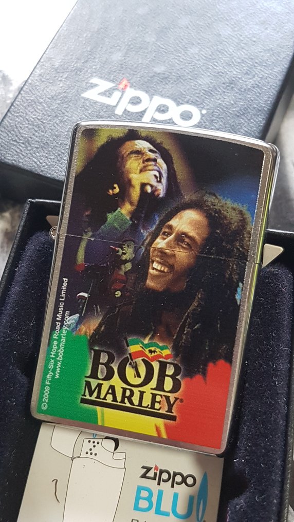 Zippo - Original Zippo Rarität Bob Marley limtierte Edition - Fără preț de rezervă - Brichetă - Chrome #4.3