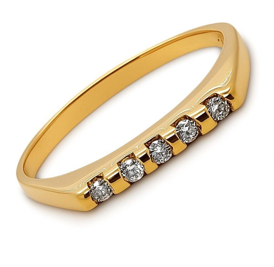 Örökkévalóság gyűrű - 18 kt. Sárga arany - 0.10ct. tw. Gyémánt (Természetes) - Gyémánt - 18KGold Half Memory RS59 #1.0