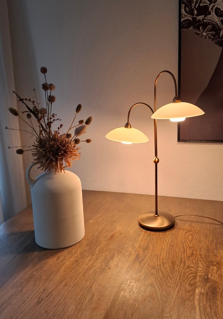 Steinhauer - Table lamp (2) - Bronze-colored metal. Includes dimmer. - + halogen lamps #3.2