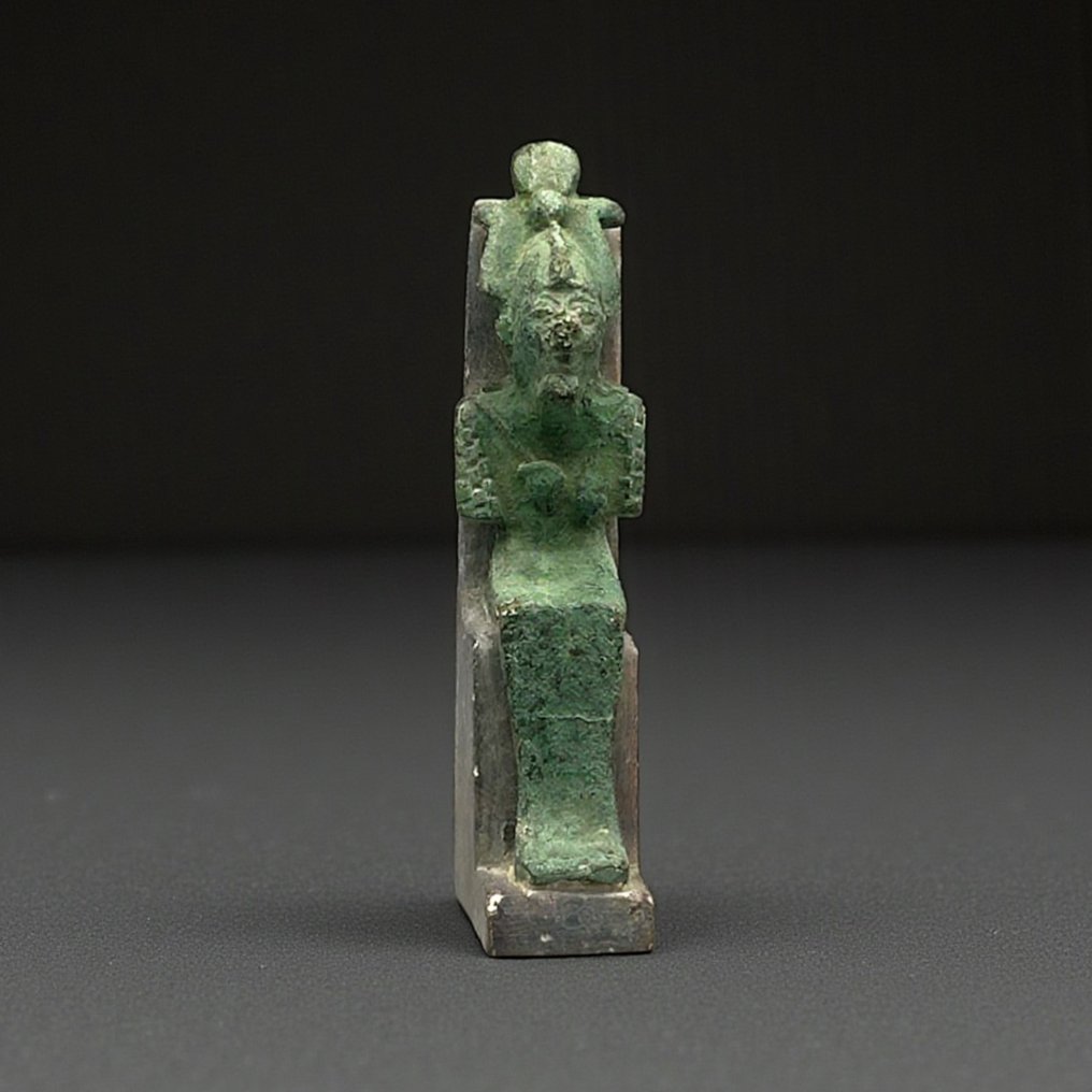 Cópia do antigo Egito Estátua de bronze do Deus sentado Osiris #1.0