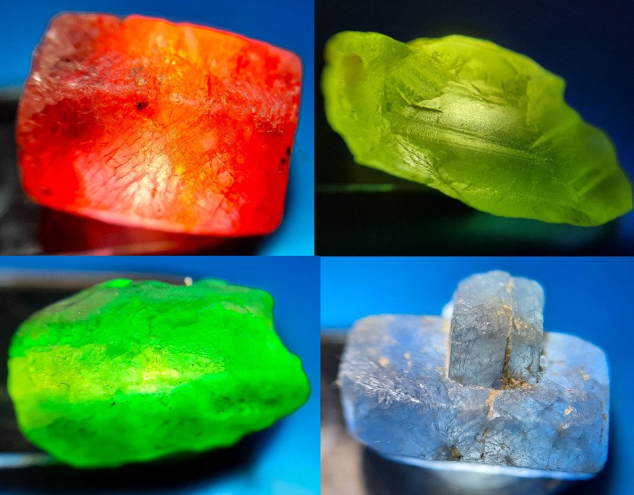 34,2 ct - POKER GEMS - Természetes smaragd, rubin, zafír, peridot Durva- 6.84 g #1.0