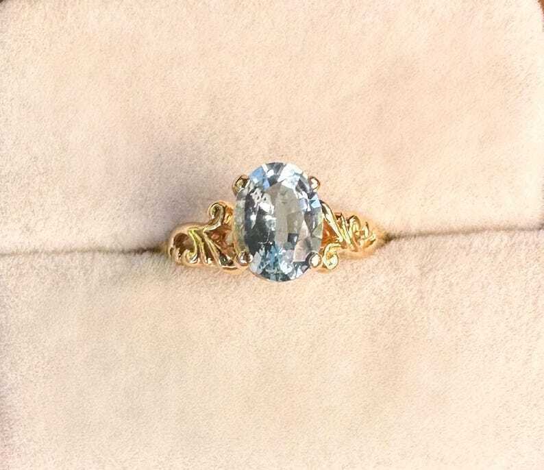 Fără preț de rezervă - Inel de logodnă Argint -  2.00ct. tw. Topaz - Inel de epocă #4.3