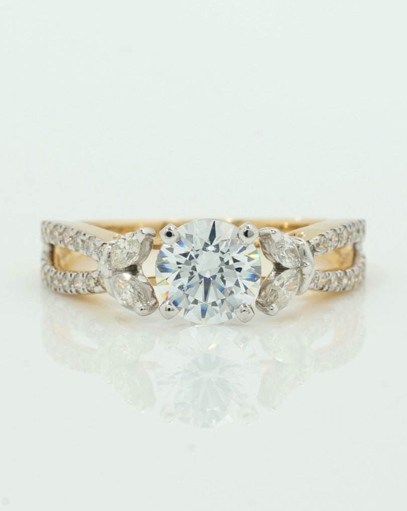 Bague de fiançailles - 14 carats Or jaune - 1.45ct. tw. Diamant (Naturelle) - Diamant - Alliance de mariage solitaire #1.0