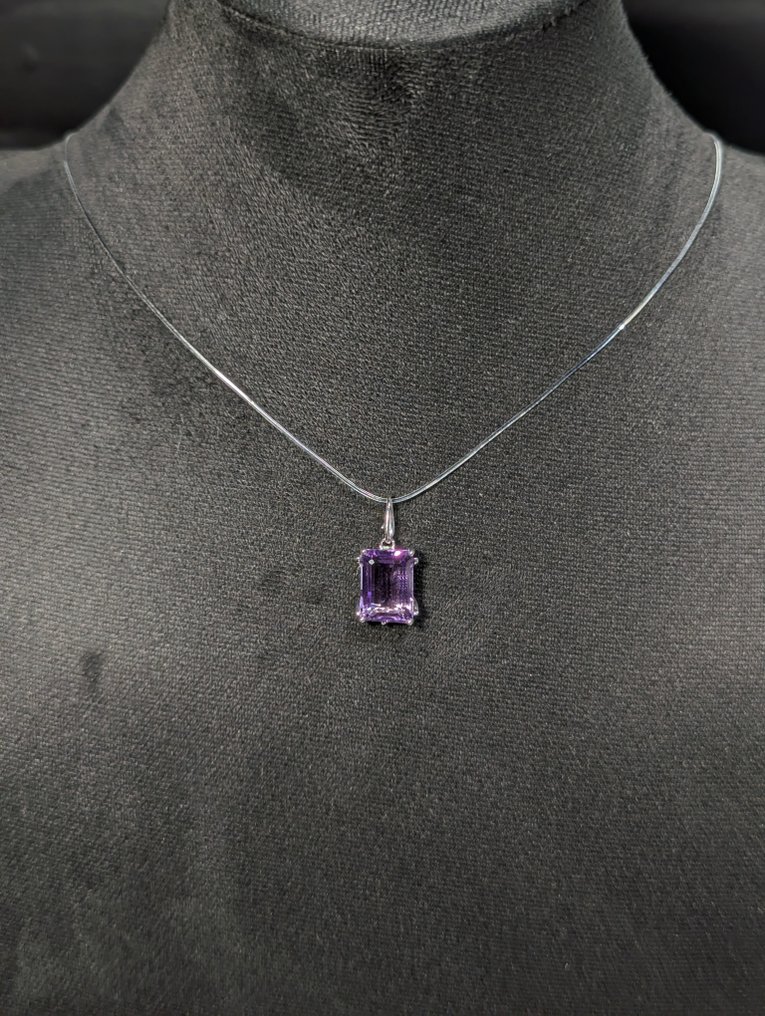 Εξαιρετικό κρεμαστό από ασήμι 925, με φυσικό, υψηλής ποιότητας Βραζιλιάνικο αμέθοδο - Κρεμαστό κόσμημα #3.2