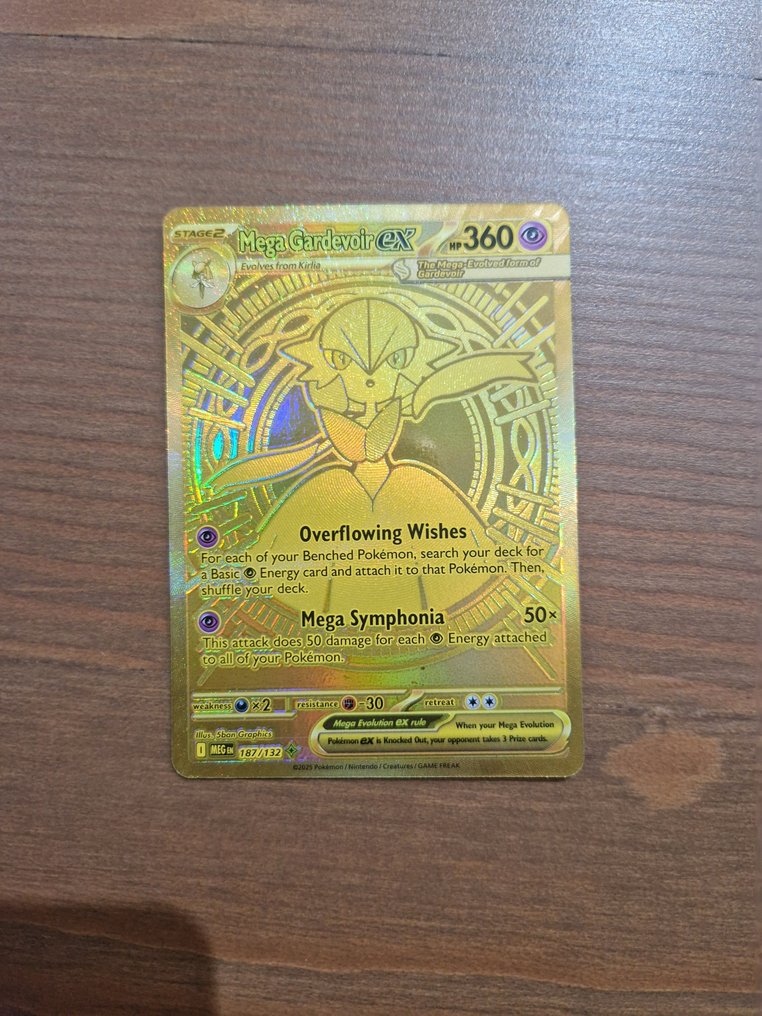 Pokémon - 1 Card - Mega Gardevoir Gold Mega Gardevoir Ex Første utgave #1.0