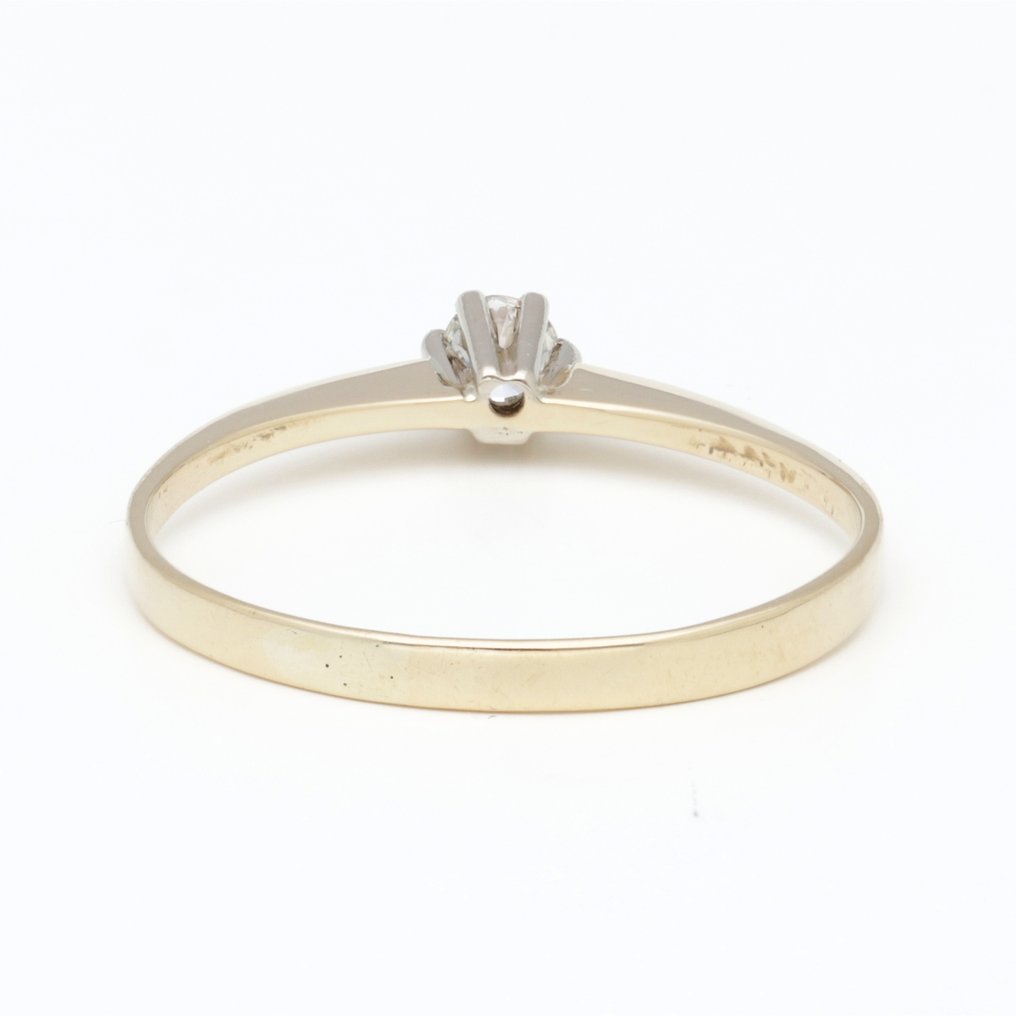 Sans prix de réserve - Bague - 14 carats Or jaune Diamant (Naturelle) #3.2