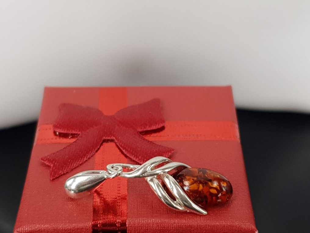 Argento, Ambra baltica argento sterling / senza prezzo di riserva - Ciondolo #1.0