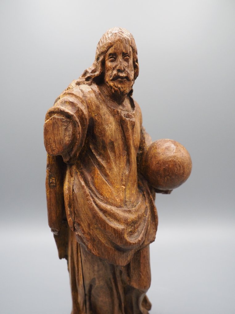 Statue, Rare figure of Salvator Mundi, possibly Mechelen, Late 16th / early 17th century - 29.5 cm - Tre #2.1