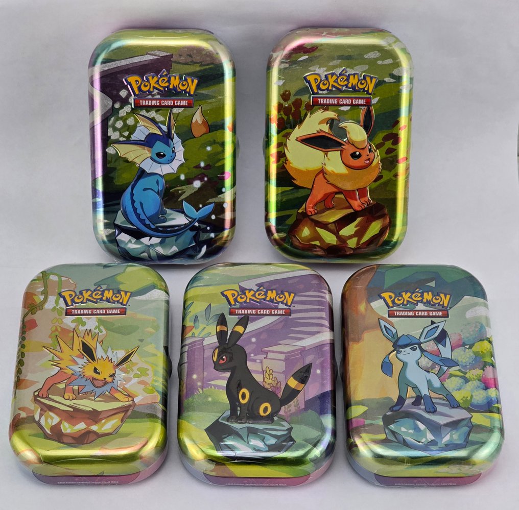 Pokémon - 5 Box - Mini Tin - Scarlet & Violet - Prismatic Evolutions #1.0