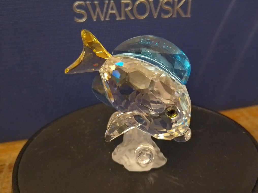 Swarovski - Statuetta - 2007 Blue Tang Fish colour 886180 - Boxed with certificate - Cristallo #2.1