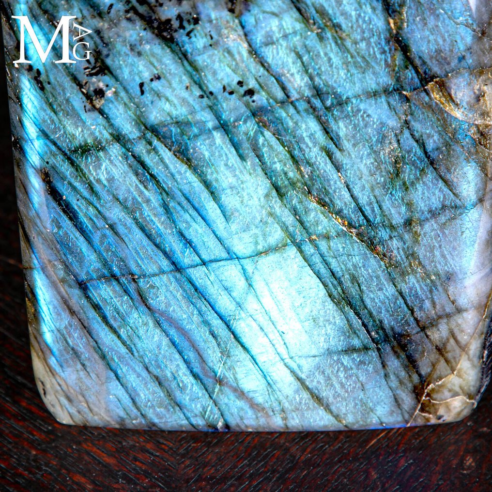 Top Quality Labradorite Free Form - Golden/Blue Light - Altezza: 211 mm - Larghezza: 122 mm- 3667 g #4.3