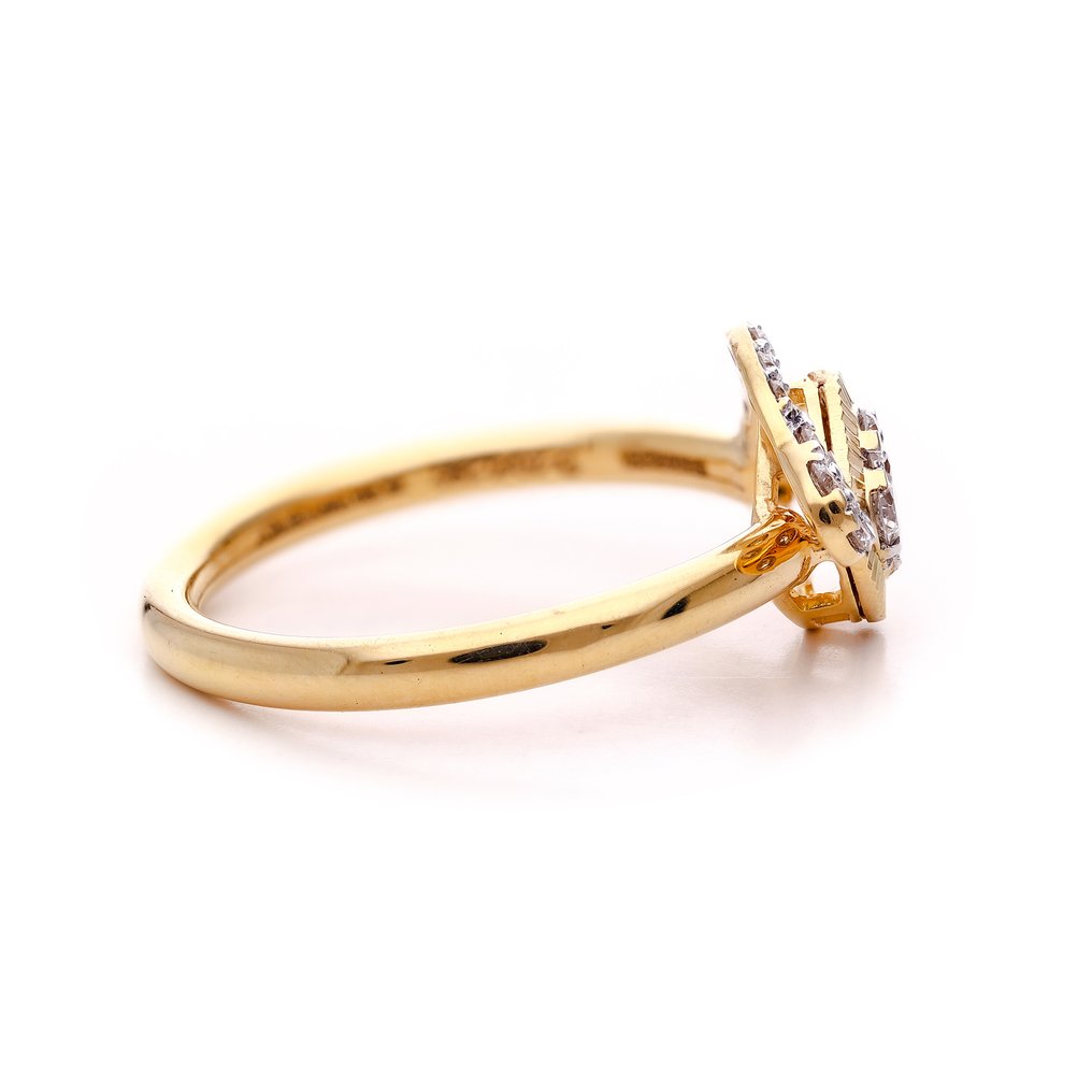 Δαχτυλίδι - 18 καράτια Κίτρινο χρυσό -  0.28ct. tw. Διαμάντι (Φυσικό) - Δαχτυλίδι θαύμα 18Κάρατ #2.1