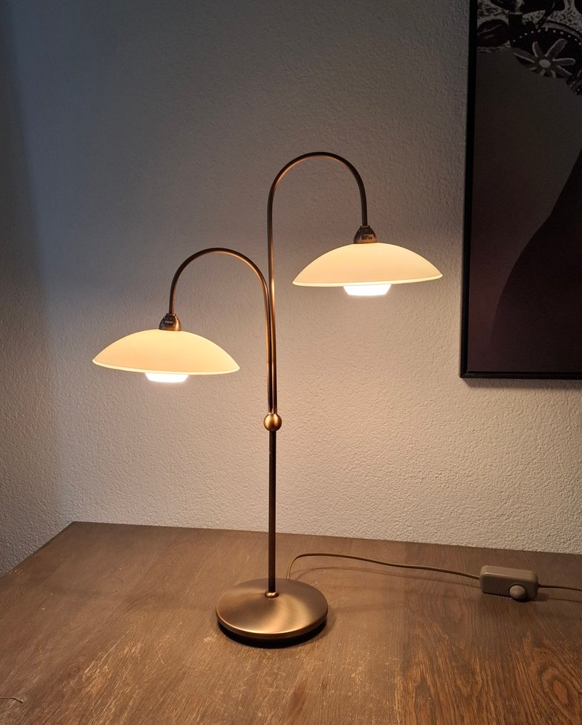 Steinhauer - Table lamp (2) - Bronze-colored metal. Includes dimmer. - + halogen lamps #1.0