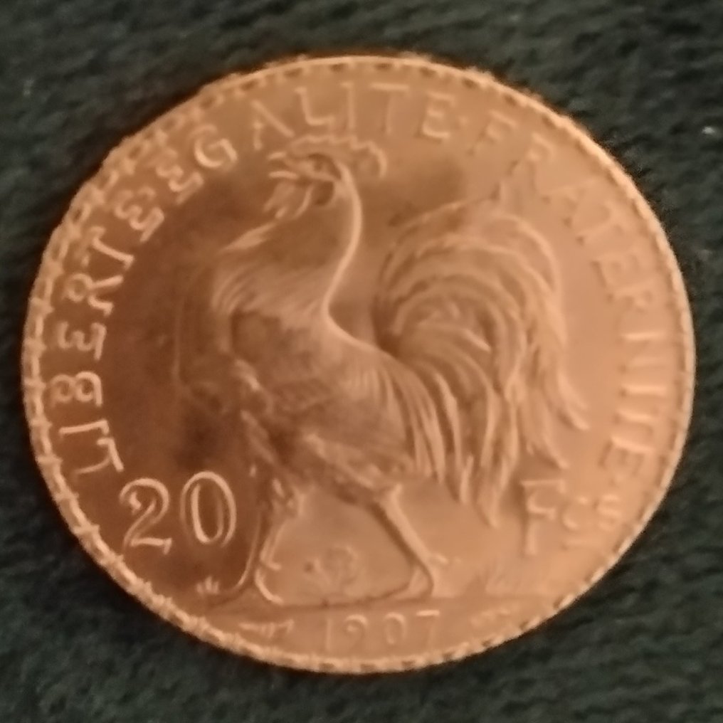 France. 20 Francs 1907 Marianne #1.0