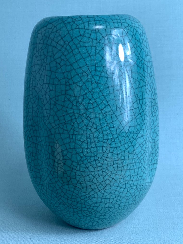 Βάζο - Κεραμικό - Ιαπωνία - Γυαλίδα Cracket, κεραμικό celadone. (χωρίς τιμή ασφαλείας) #4.3