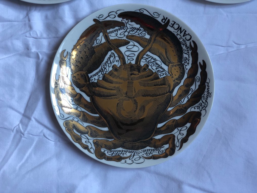 Piero Fornasetti - Plate (3) - Porcelain - Series for Corisia #1.0