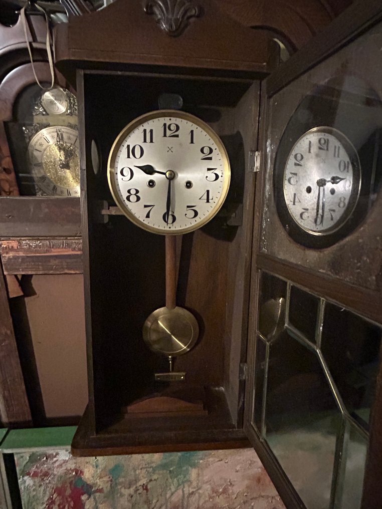 挂钟 -  艺术装饰 木, 玻璃 - 1930-1940 #1.0