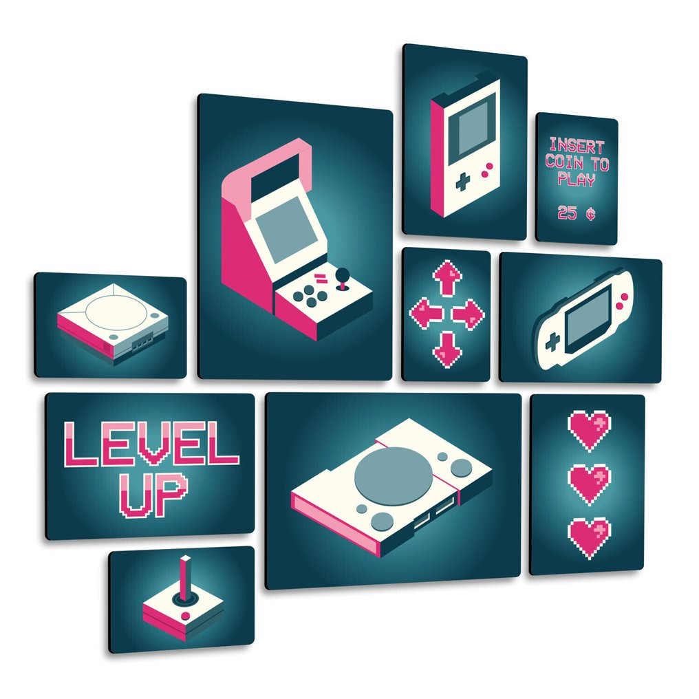 Διακόσμηση τοίχου (10) - Ιταλία - Σετ των 10 ξύλινων πάνελ (πάχους 3 mm). Τυπωμένα. #4.3