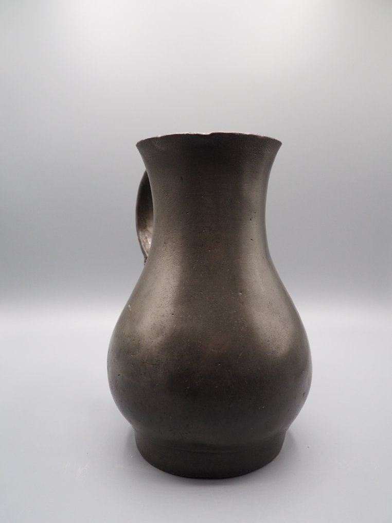 Extremely Rare Late Medieval Pewter Flagon – First Quarter 15th Century - Kancsó - Ónötvözet #3.2
