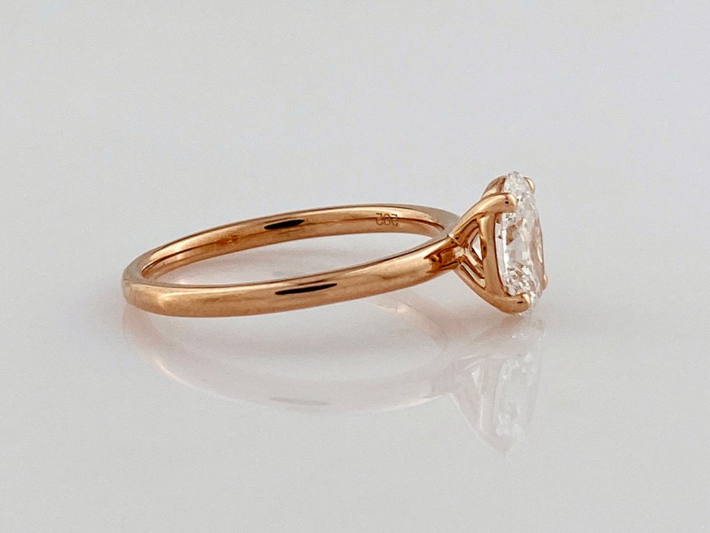 χωρίς τιμή ασφαλείας - Δαχτυλίδι - 14 καράτια Ροζ χρυσό -  1.08ct. tw. Διαμάντι (Εργαστηριακής καλλιέργειας) #3.2