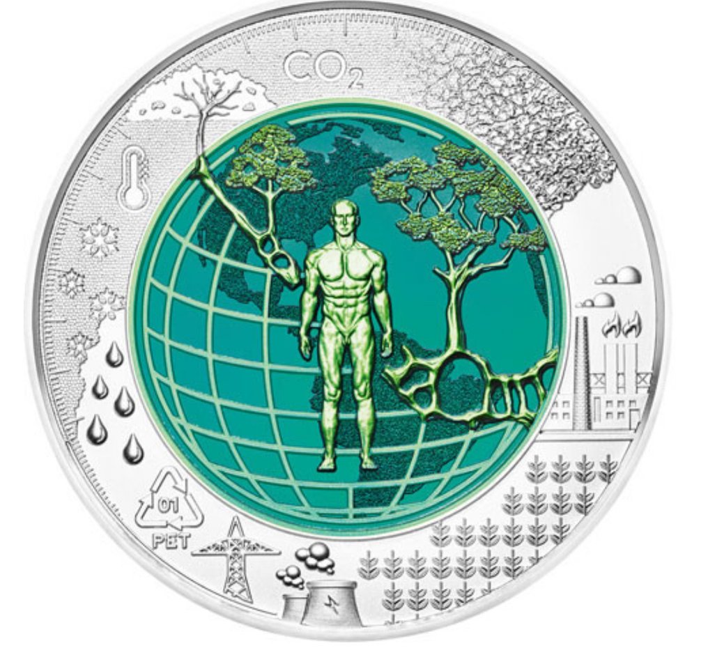 Áustria. 25 Euro 2018 "Anthropozän" NIOB Proof (Sem preço de reserva) #2.1