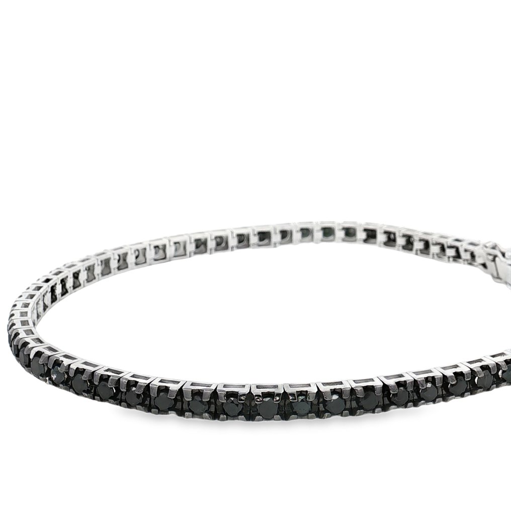 Βραχιόλι - 18 καράτια Λευκός χρυσός Διαμάντι (Φυσικό) #1.0