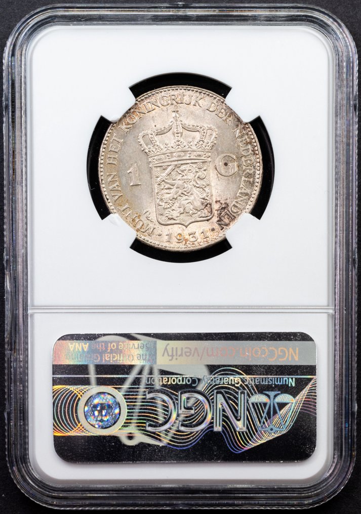 Nederland. Wilhelmina. 1 Gulden 1931 NGC MS 62 (Zonder minimumprijs) #1.0