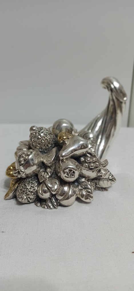 Rzeźba, Cornucopia - 10 cm - laminowane srebrem #1.0