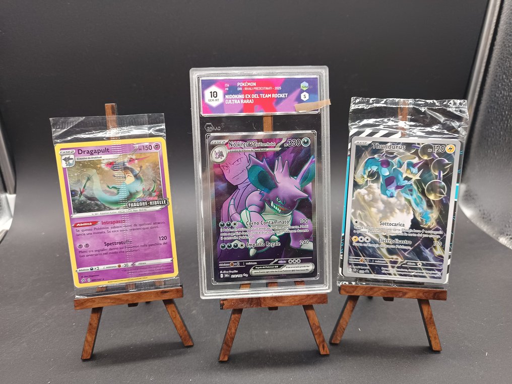 Pokémon - 3 Graded card - Nidoking 3 Limited edition - Graad 10 - Black & White - Black and White Base Set - Graded card with graded signature #1.0