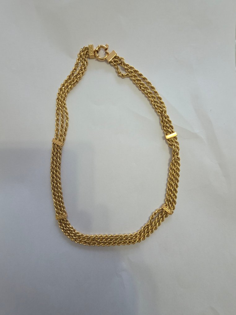 Κολιέ - 19,2 kt. Κίτρινο χρυσό - Χρυσή αλυσίδα 19,2K #4.3