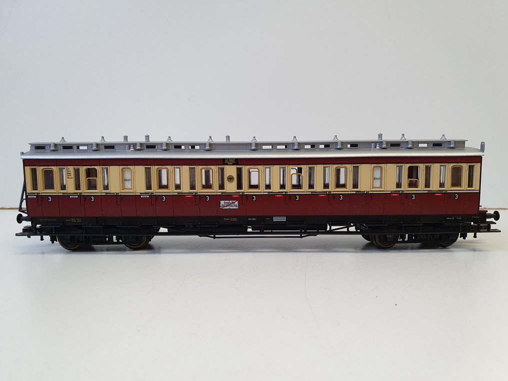 Fleischmann H0 - 1888 zijnde 5873K+5874K+5875K - Model train passenger carriage (3) - Regarding 3 DRG coupler carriages from the train set 'Ruhr-Schnellverkehr II' with AC wheels. - DRG #4.3