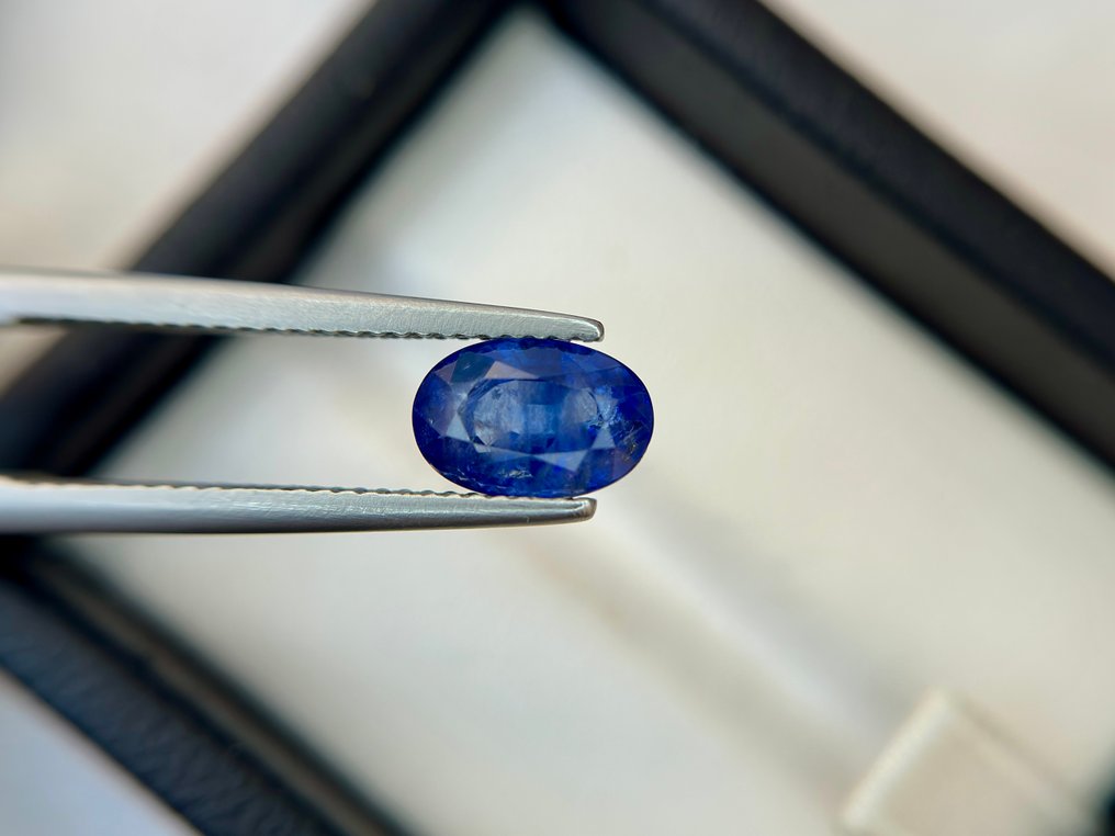 χωρίς τιμή ασφαλείας - 1 pcs  Μπλε Ζαφείρι  - 2.28 ct - Bellerophon Gemlab - Ζαφείρι Ceylon Μπλε #1.0
