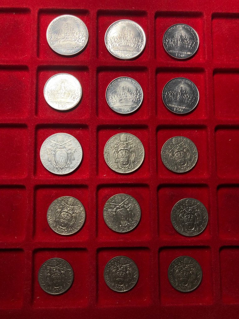 教廷. Pio XI - PIO XII - Giovanni XXIII - Lotto 15 monete (沒有保留價) #1.0