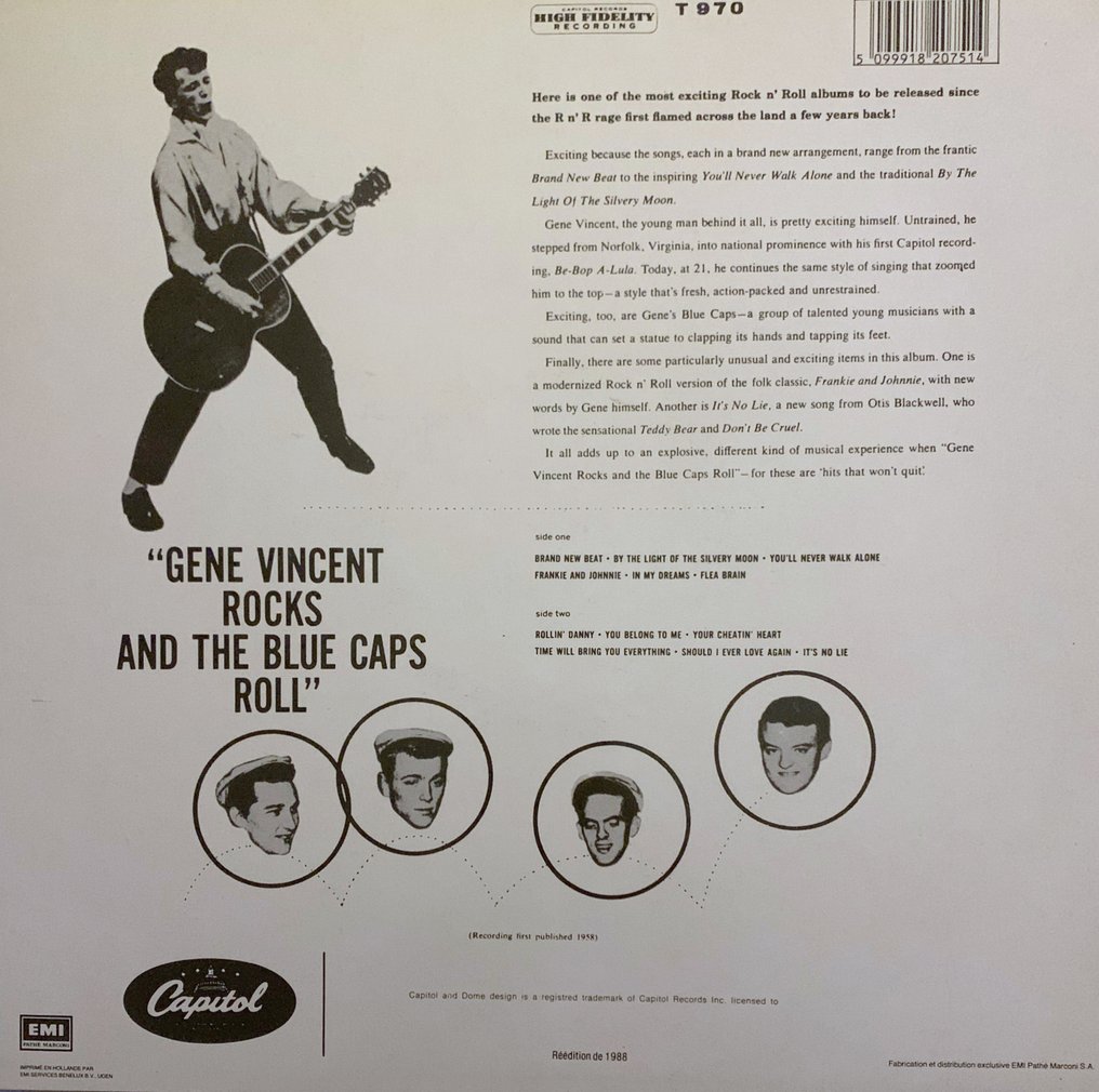 Gene Vincent - Gene Vincent Rocks!; Bluejean Bop! - Multiple titles - LP Albums (multiple items) - Mono, Reissue - 1976 #2.1