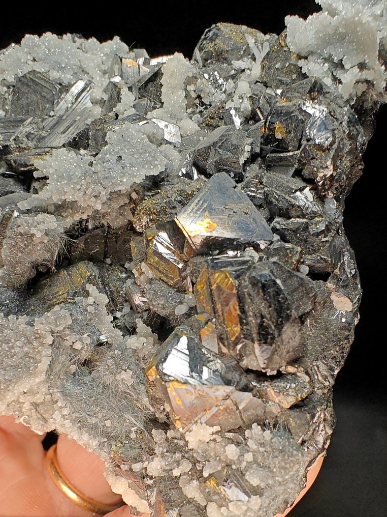 Sfalerite Quartz Boulangerite Κρύσταλλοι στη μήτρα - Ύψος: 10 cm - Πλάτος: 9 cm- 488 g #1.0