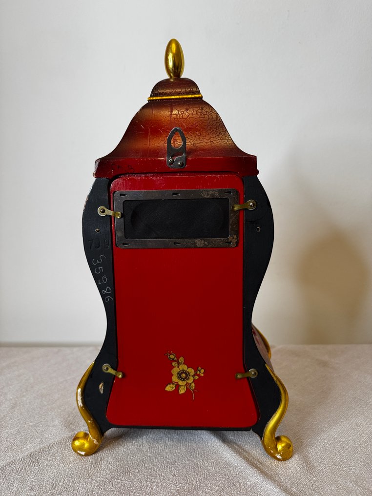 纳沙特洛瓦兹时钟 -  古董灵感 木, 玻璃, 金属 - 1950-1960 #3.2