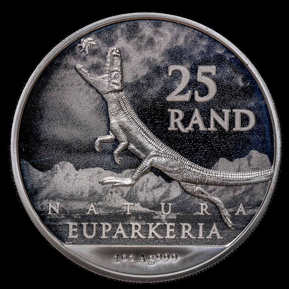 Zuid-Afrika. 25 Rand 2019 - Natura Euparkeria - Rise Of The Dinosaurs 1 Oz (.999) (Zonder minimumprijs) #2.1