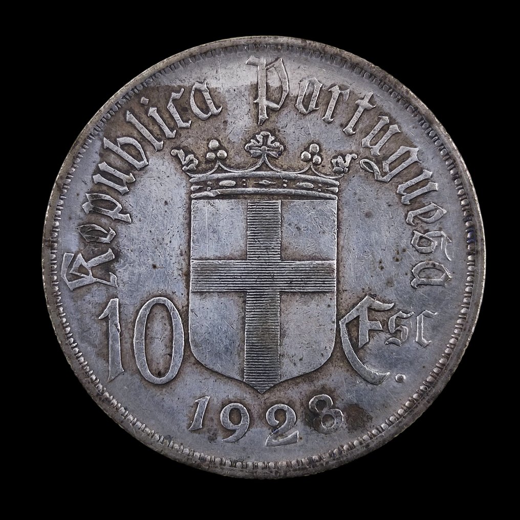 Πορτογαλία. Republic. Silver 10 Escudos 1928 - Batalha de Ourique  (χωρίς τιμή ασφαλείας) #1.0