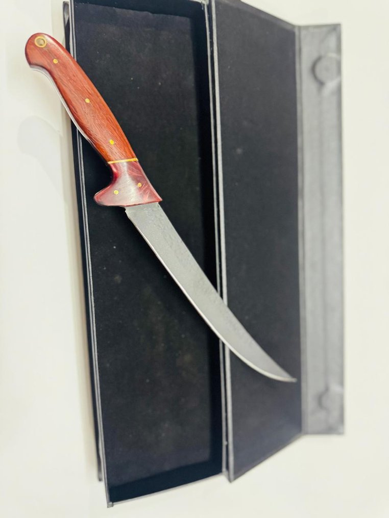 HexClad - 厨刀 -  日本片刀（029） - 钢材、少钢、环氧树脂与异国木材，配有盒子 - 日本 - 日本鱼片刀 #1.0