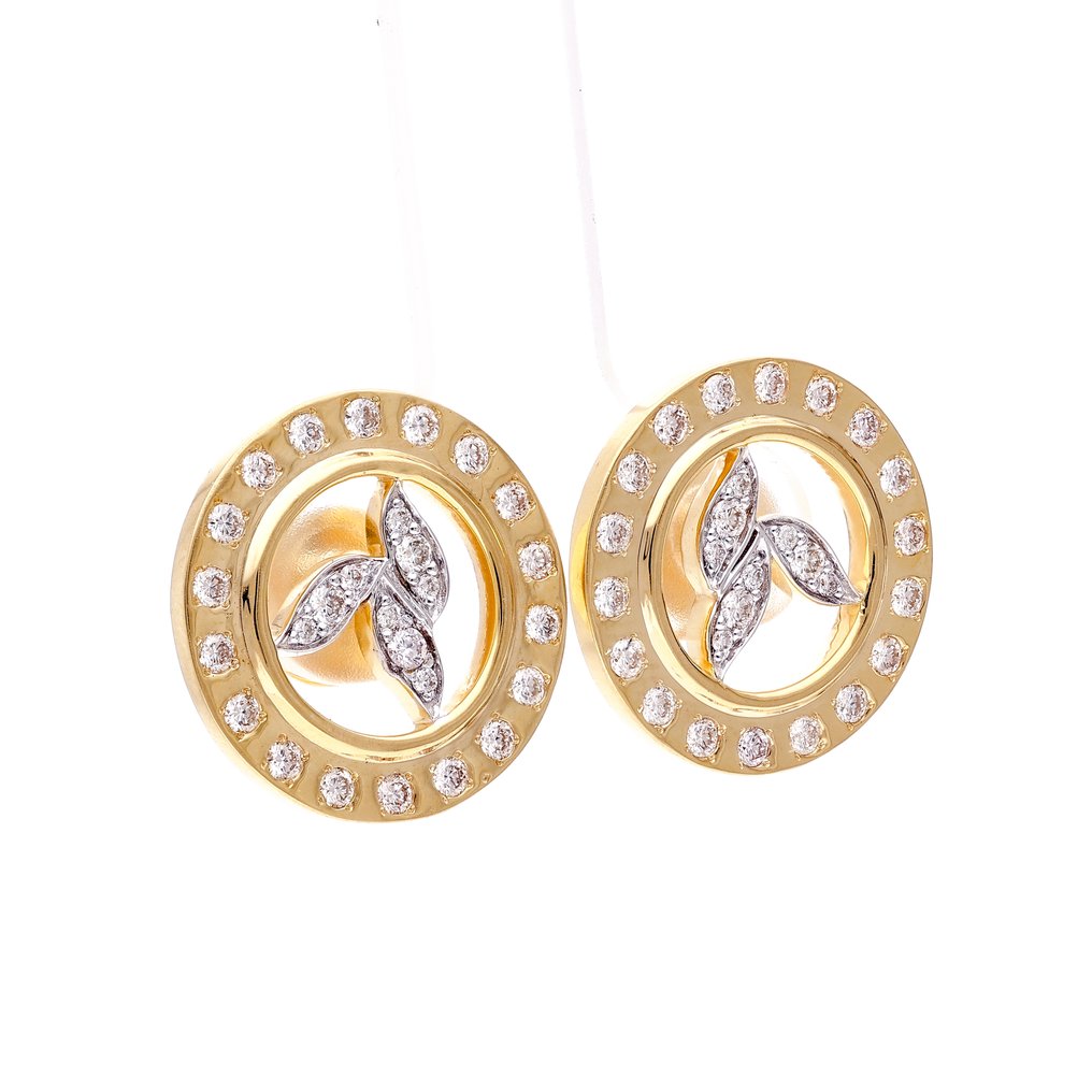 Σκουλαρίκια - 18 καράτια Κίτρινο χρυσό -  0.69ct. tw. Διαμάντι (Φυσικό) - Σκουλαρίκι από 18καρατίων χρυσό. #1.0