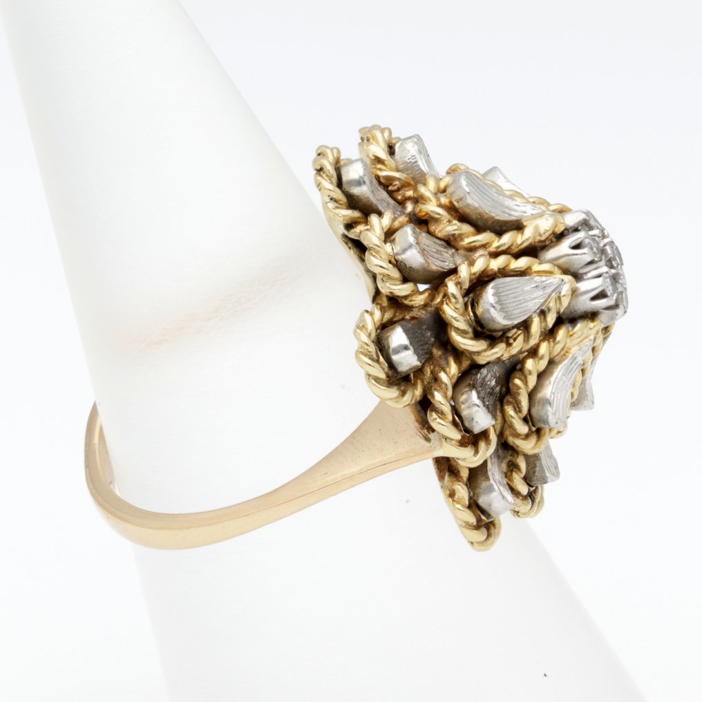 Bague - 18 carats Or jaune Diamant (Naturelle) #4.3