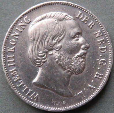 Ολλανδία. Willem III. 1 Gulden 1856 (χωρίς τιμή ασφαλείας) #3.2