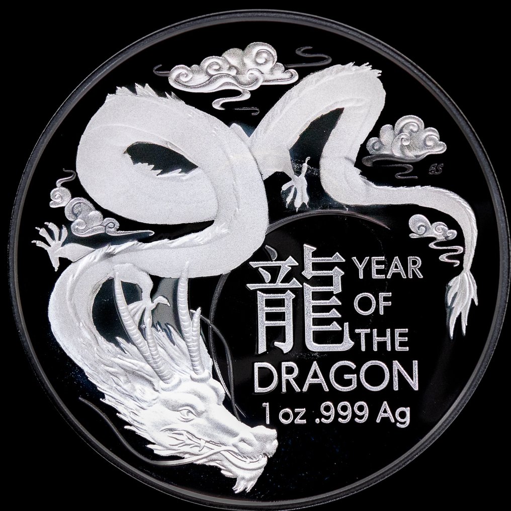 Australië. 5 Dollars 2024 - Year Of The Dragon 1 Oz (.999) (Zonder minimumprijs) #1.0