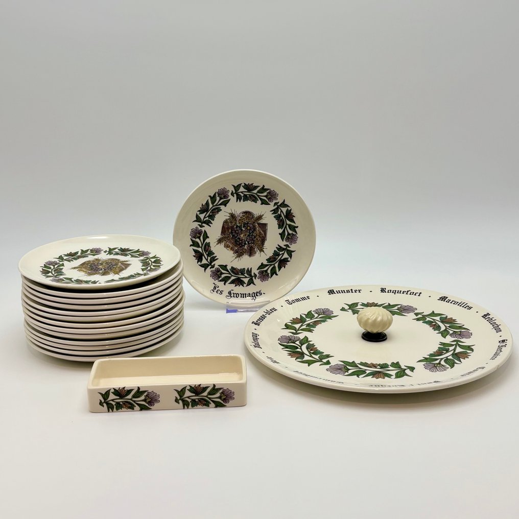 Faïencerie de Gien - Table service (16) - The cheeses - Earthenware, Enamel #1.0