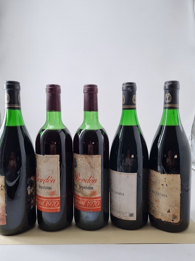 1970 Bodegas Franco-Españolas, Rioja Bordón (x2) & 1985 Martínez Bujanda Reserva (x3) - 里奥哈 Cosecha Especial - 5 Bottles (0.75L) #3.2