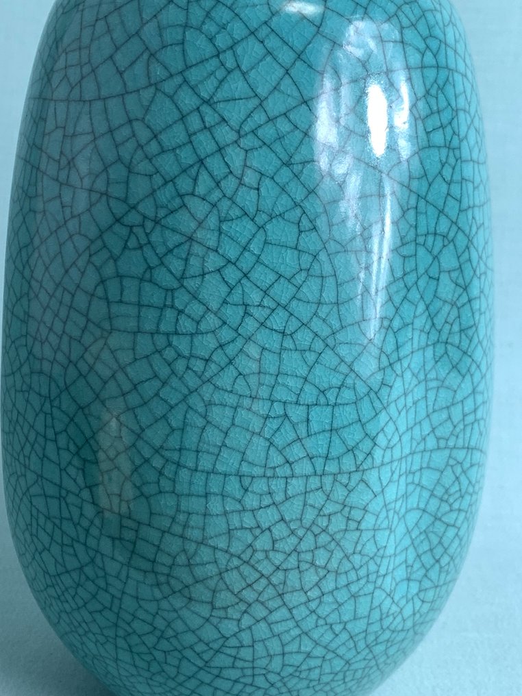 Βάζο - Κεραμικό - Ιαπωνία - Γυαλίδα Cracket, κεραμικό celadone. (χωρίς τιμή ασφαλείας) #3.2